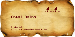 Antal Amina névjegykártya